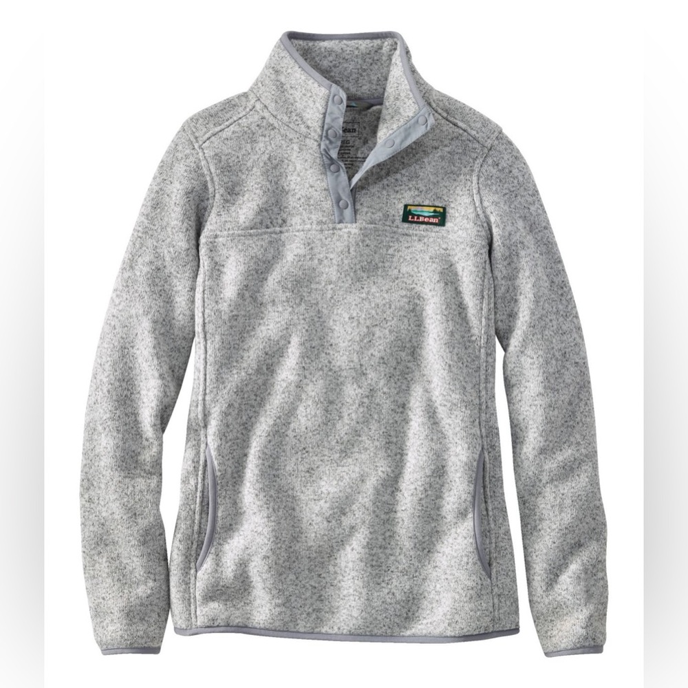 L.L. Bean Women’s Heather Gray Zip-Up Sweater